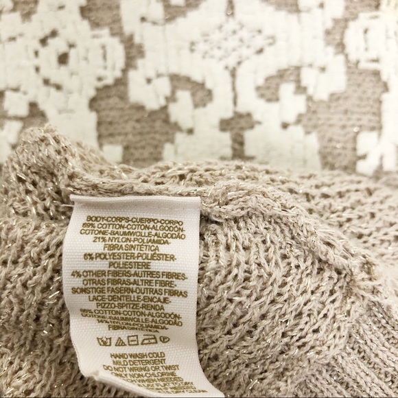 Free People Goldie’s Lurex Swit Lace Sqeater Top - Picture 6 of 8